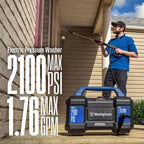 westinghouse epx3100v electric pressure washer, 2100 max psi showing dimensions