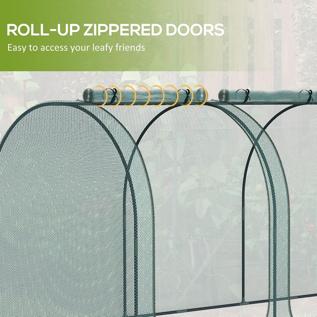 outsunny 9' x 4' crop cage plant protection, package contents