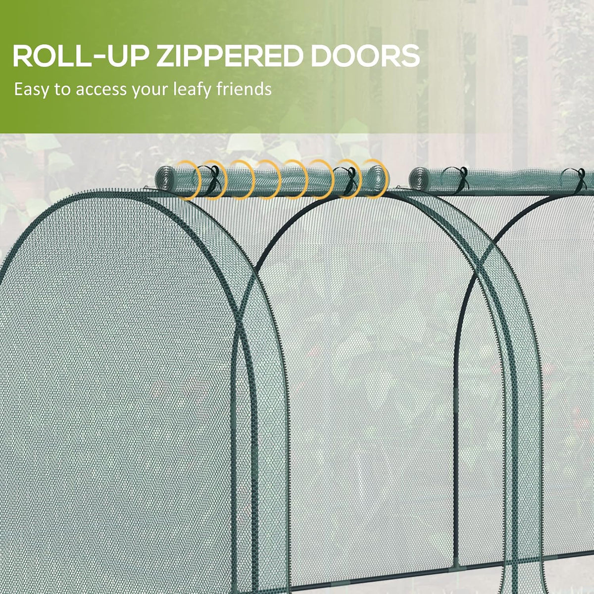 outsunny 9' x 4' crop cage plant protection, package contents