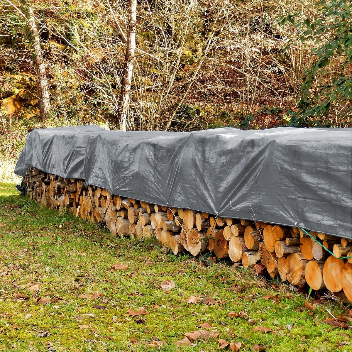 14x14 extra heavy duty 12 mil silver tarp showing dimensions