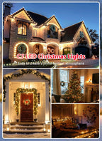 Brightown C7 LED Warm White Christmas Lights Outdoor, 17FT Christmas String Lights with 25 Plastic Bulbs, Traditional Hanging Holiday Lights for Christmas Tree Patio Fence Roofline Xmas