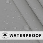Easy-Going Outdoor Patio Curtains Detachable Tab Top Windproof Weatherproof Curtain for Cabana, Porch, Pergola and Gazebo, Tab Bottom Drape, 2 Panels, 54W x 108L inch, Light Grey