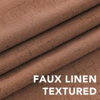 H.VERSAILTEX 100% Blackout Curtains for Bedroom Thermal Insulated Linen Textured Curtains Heat and Full Light Blocking Drapes Living Room Curtains 2 Panel Sets, 52x96 - Inch, Washed Spice