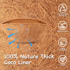 LAVEVE Coco Coir Liner Replacement for Plant Hanging Basket, 2 PCS 16 Inches Round Thick Coconut Fiber Liners for Garden Flowers Vegetables Pot, Box Planter | 100% Natural Round Thick Coconut Fiber Liners for Garden Flowers Vegetables Pot, Box Planter