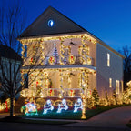 LUCKY TL 100 FT C9/E17 Christmas Light Sockets Spool Set, with 100 C9 Bulbs | 18 AWG wire, Green SPT-1 Wire, 12 Inch Spacing, UL Listed