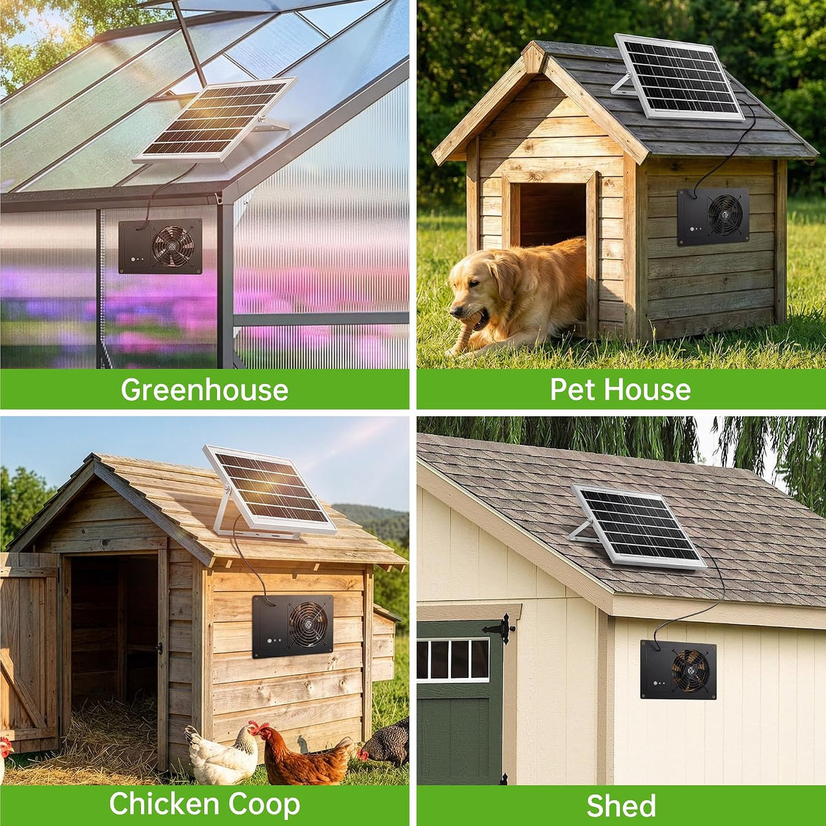 ropelux solar exhaust fans with 24/7 operation and on a desk or shelf