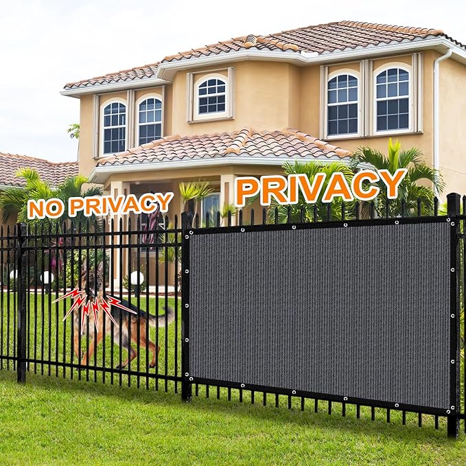 Artpuch 90% Sun Shade Cloth, 4 x 6 FT Pergola Shade Cover Canopy with Grommets, Sun Screen Fabric Tarp for Patio, Outdoor, Garden, Backyard, Dark Grey