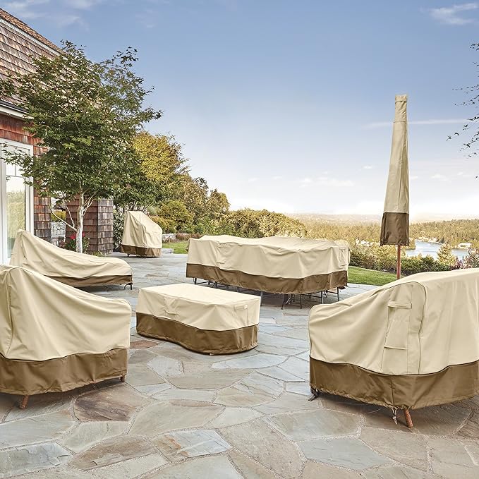 Classic Accessories Veranda Water-Resistant 13 Foot Offset Patio Umbrella & Frame Cover, Patio Furniture Covers