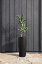 Veradek Mason Series Vega Planter - Round Tall Planter for Indoor or Outdoor Porch/Patio | Made from Plastic-Stone Composite with Drainage Holes | Modern Décor for, Flowers, Interior Plants