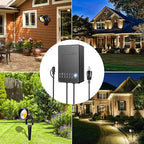 ZUCKEO All-in-One Low Voltage Landscape Lighting Kit, 5W LED Landscape Lights with Transformer, 120FT Wire and Connectors, Waterproof Outdoor Spotlight for Yard Garden House, 3000K 12V-24V, 12Pack