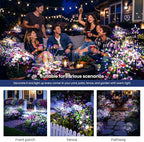 Solar Lights Outdoor, 120LED 2pack Fairy Garden Lights Decor for Outside Fireworks Lights Solar Powered for Yard, Patio, Pathway, Walkway, Balcony,Multicolor