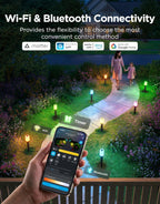 Govee Outdoor Cylinder Pathway Lights, 8 Pack, 425 Lumens, IP67 Waterproof | 60+ Preset Scene Modes, Outdoor Decor for Path, Patio, Garden, Lawn, Compatible with Alexa, Google Assistant, Matter