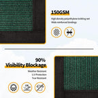 nexcover privacy fence – 5' x 50' heavy showing dimensions
