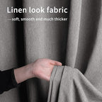 Easy-Going Linen Look Outdoor Curtains Waterproof Windproof Porch Curtains, Soft Thicken Outdoor Privacy Curtains for Patio, Gazebo, Grommet Top and Tab Bottom Drape, 1 Panel, 110x108 inch, Grey