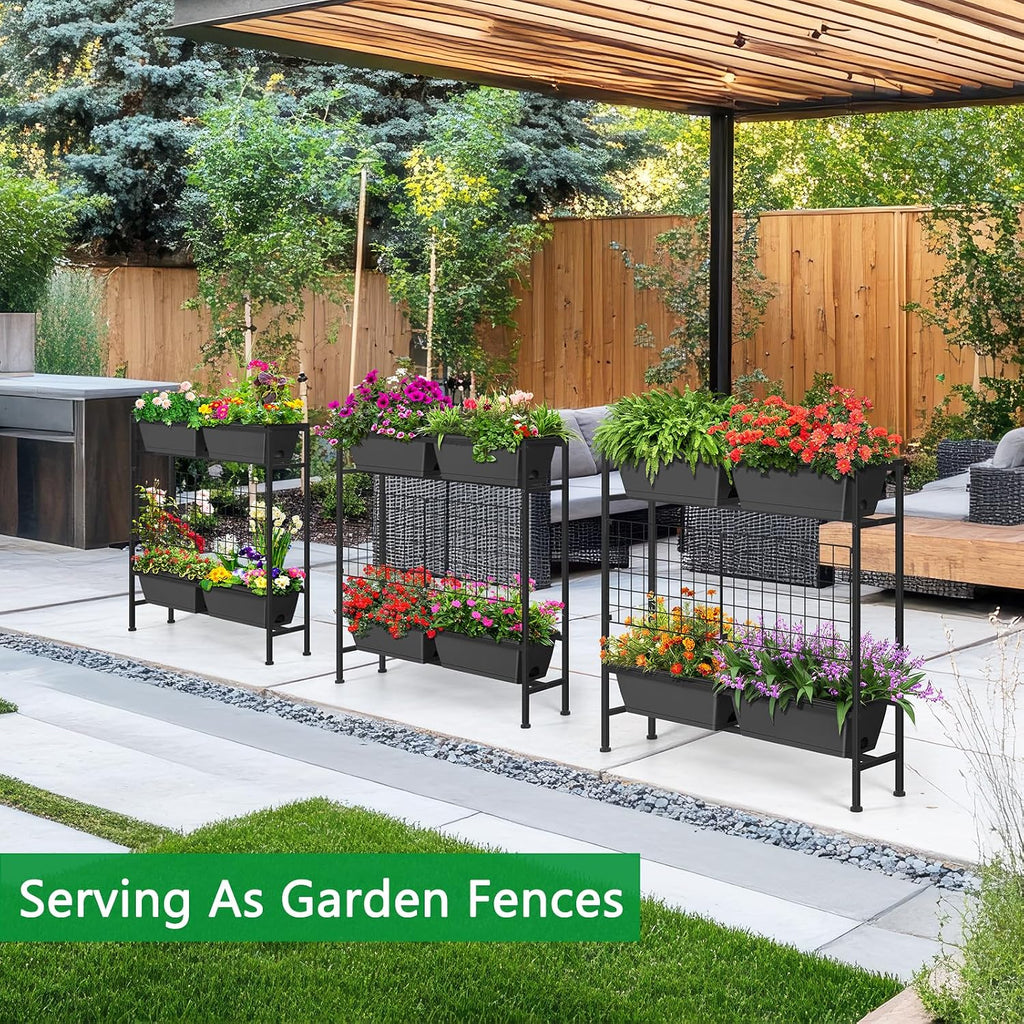 raised garden beds with legs vertical herb garden, side view