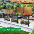 raised garden beds with legs vertical herb garden, side view