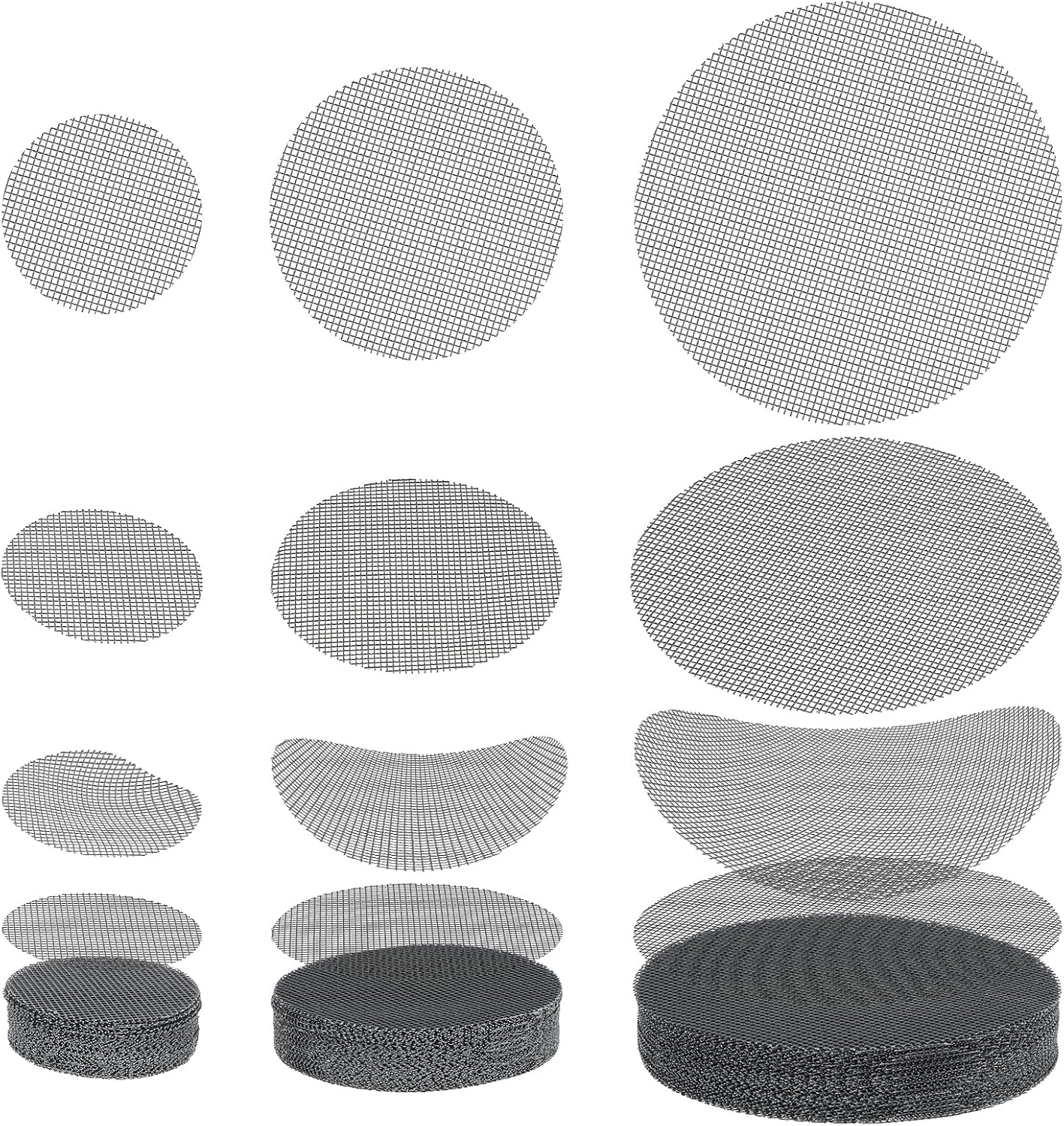 150 Mesh for Plant Plant Hole Mesh Pads Drainage Screen Plastic Round Flower Hole MeshScreen Cover Pad 2 3 4 Inch Assorted SizesMesh Preventing Soil Leakage