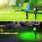 T-SUNUS RGB Solar Landscape Spotlights Christmas, Color Changing Spot Light Outdoor IP65 Waterproof Garden Lights 9.8ft Cable with Separated Panel for Yard Driveway Porch Walkway Pool Patio Halloween