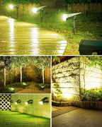 Biling Solar Spot Lights Outdoor, Bright 700 Lumen Solar Outdoor Lights IP67 Waterproof Adjustable Landscape Lights for Patio Pathway Yard Garden Driveway Pool - Warm White(10 Pack)