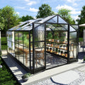 amerlife 8x12x7ft polycarbonate greenhouse, walk in greenhouse with, main product view