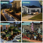 SOLPEX Mini Solar Ground Lights, 20 Pack Solar Lights Outdoor Waterproof, Pathway Lights Solar Powered, Solar Garden Light, Landscape Lighting for Yard Driveway Walkway (Warm White)