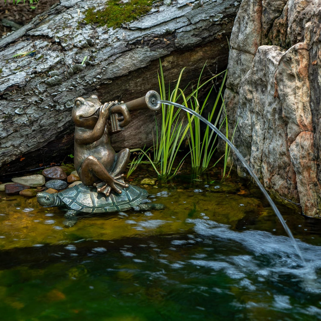 Aquascape Jazz Frog Spitter Fountain for Pond and Garden, 78374
