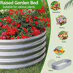 2PCS 8x2x1ft Galvanized Metal Raised Garden Bed Kit,Outdoor Planter Box Vegetables,Flowers,Herbs Durable Rust-Resistant Patio Gardening Beds