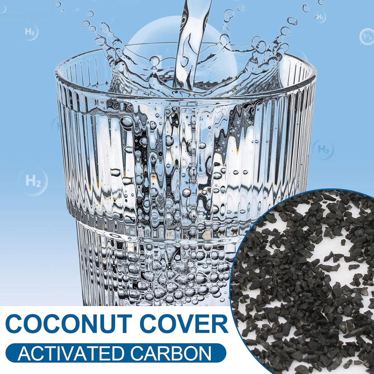 6.6 lbs coconut hull granular activated carbon for, package contents