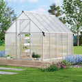 8'x10' aluminum-framed polycarbonate greenhouse, heavy duty polycarbonate greenhouse, main product view