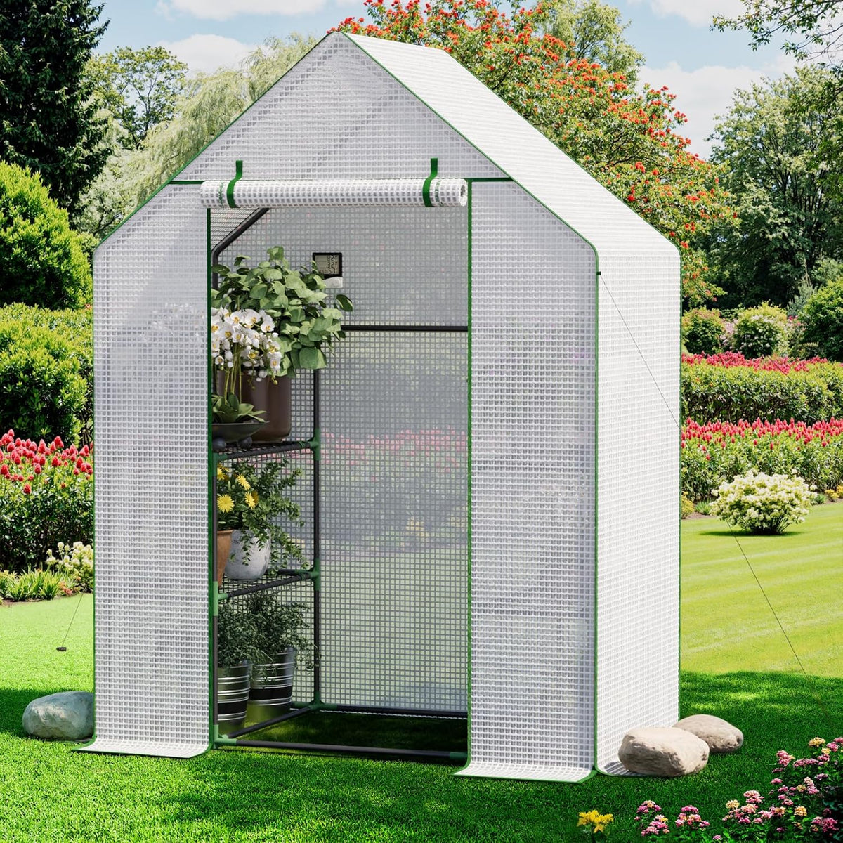 small greenhouse for outdoors, walk-in plant greenhouse with, main product view