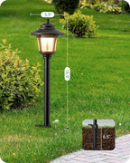EDISHINE Low Voltage Landscape Lighting, 12V 3W 120LM 3000K Seed Glass Outdoor Landscape Path Lights with Connectors, ORB Waterproof Electric LED Pathway Light Wired for Walkway Garden Yard, 4 Pack