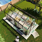 amerlife 6x12 ft walk-in polycarbonate greenhouse with 2, package contents