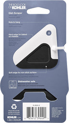 Kohler K-8624-0 Kitchen Pot and Pan Dish Scraper, Silicone and Nylon, Heat Resistant, One Size, White and Charcoal