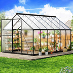 airwire 8×12 ft walk-in polycarbonate greenhouse for outdoor, main product view