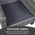 Belord Wicker Patio Furniture 5 Piece Outdoor Sofa Set, Oversize Outdoor Dining Chairs with Rattan Ottomans, Conversation Sets Patio Furniture Come with Removable Washable Cushion Grey