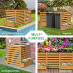 docred air conditioner fence, wood decorative fences with, side view