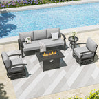 kullavik aluminum outdoor patio furniture set with 5.1'', main product view