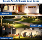 Solar Lights Outdoor Waterproof IP65,3000K Super Bright LED,2 Lighting Modes, Solar Powered Yard Garden Solar Spot Lights for Flag Landscape Auto On/Off-4 Pack