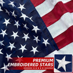 premium american flag 4x6 ft tearproof series for, side view