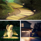 Consciot Christmas Solar Spot Lights Outdoor, IP67 Waterproof 2-in-1 Solar Outdoor Lights, Durable Christmas Decoration Lights for Garden, Yard, Pathway, Driveway, Porch, Walkway, Auto On/Off, 6 Pack