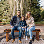47.2" Outdoor Garden Bench, Weatherproof Patio Benches 3-Person Seat Backless Wooden Porch Bench, Multifunctional Slat All Weather Bench for Garden Lawn Porch Park Backyard (Carbonized Brown)