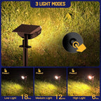 Kyosho Solar Outdoor Lights Waterproof IP67, 38 LEDs Solar Spot Lights Outdoor, 2-in-1 Landscape Spotlight with 3 Modes for Lawn, Pathway, Yard, Pool, 4 Pack