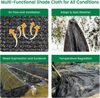 shade cloth, 20ft x 48ft 40% black outdoor, side view