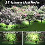 T-SUN Solar Spot Lights Outdoor 4 Pack, 49 LED 2 Lighting Modes, IP65 Waterproof Landscape Spotlights, 2 in 1 Auto On/Off Solar Lights for Yard, Garden, Driveway, Pathway (White)