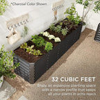 Best Choice Products 8x2x2ft Outdoor Metal Raised Garden Bed, Rectangular Deep Root Planter Box for Vegetables, Flowers, Herbs, and Succulents w/ 239 Gallon Capacity - Taupe