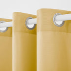 TOWN & COUNTRY BASICS Cabana Solid Heavyweight Indoor Outdoor Curtains, Light Filtering Opacity with Grommet Top, Water Repellent, 2-Pack Set, 54"x108", Sundress Yellow