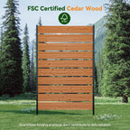 modern shade 5x3 privacy fence panels, cedar wood, package contents