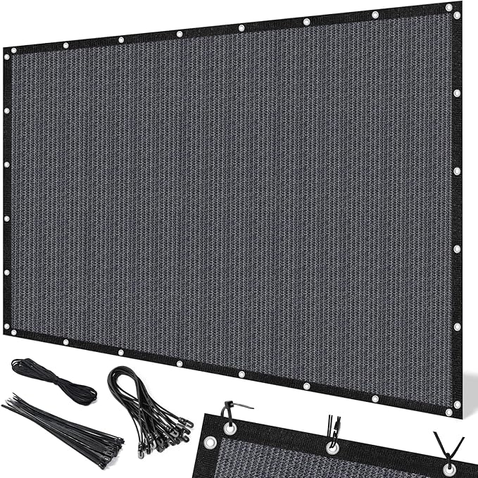 Artpuch 90% Sun Shade Cloth, 4 x 16 FT Pergola Shade Cover Canopy with Grommets, Sun Screen Fabric Tarp for Patio, Outdoor, Garden, Backyard, Blue Grey