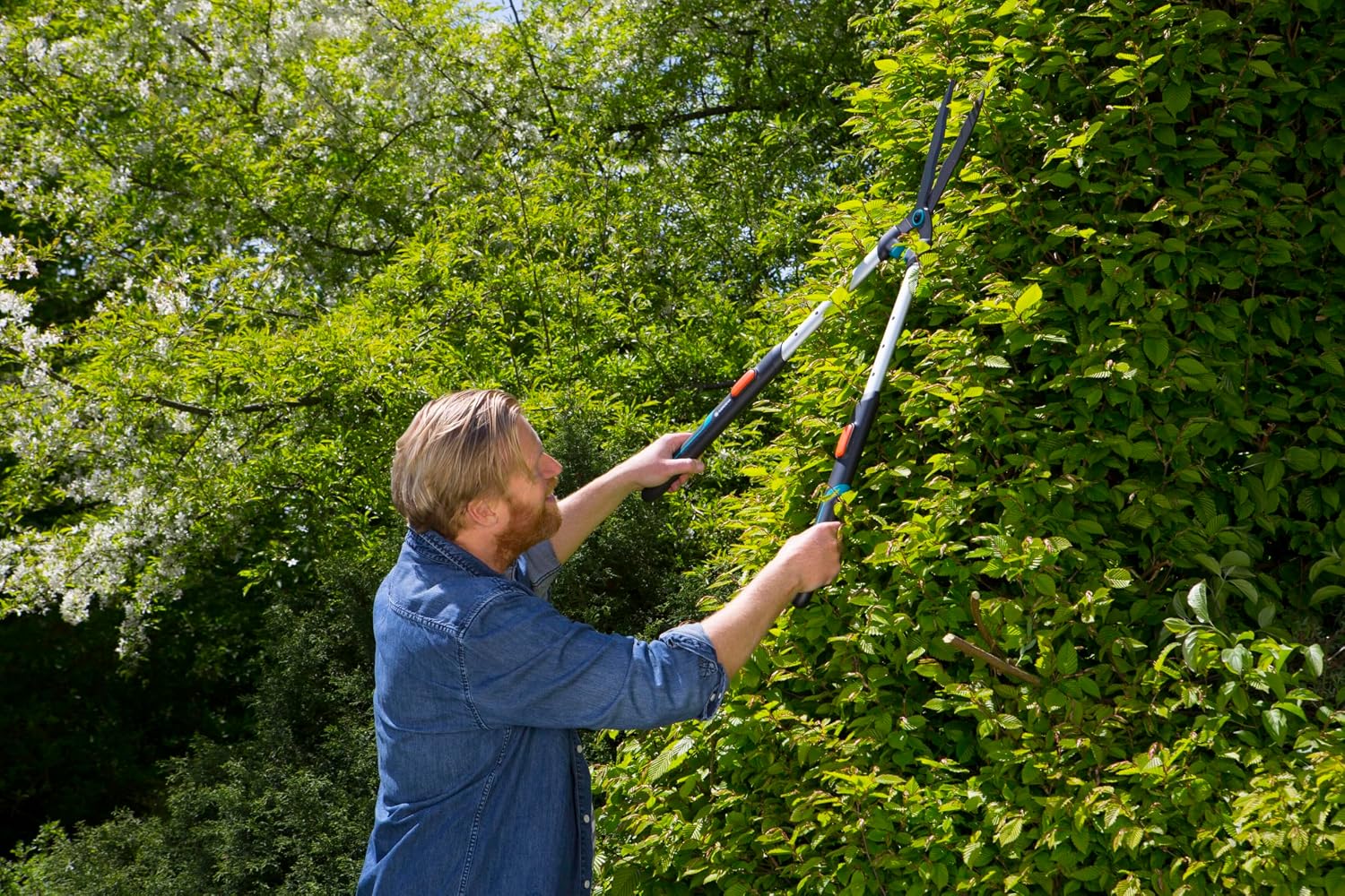 Gardena TeleCut Hedge Shears Turquoise Black