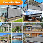 Artpuch Outdoor Pergola Shade Cover 6x15 FT Sun Shade Cloth with Grommets Light Grey 90% UV Protection Canopy Patio Privacy Screen (Customized Available)